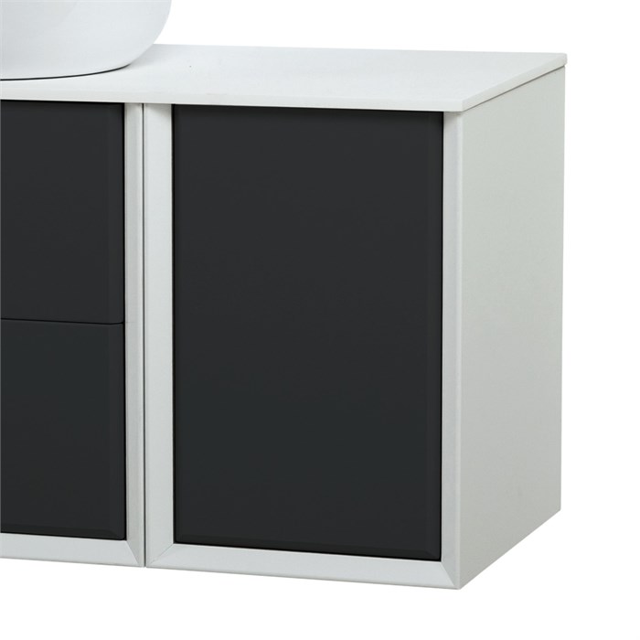 Шкафчик подвесной с одной дверцей, совместимый с базой под раковину CEZARES BELLAGIO 54863 grafite 189848