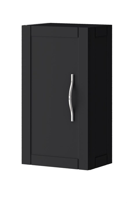 Шкафчик подвесной с одной распашной дверцей, реверсивный CEZARES TIFFANY 54958 Nero grafite 190388