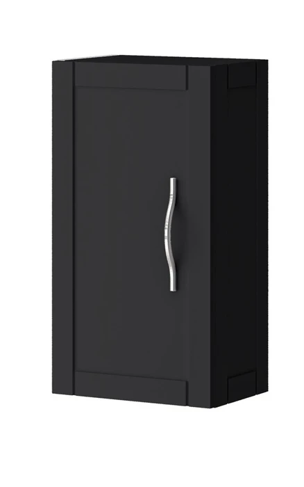 Шкафчик подвесной с одной распашной дверцей, реверсивный CEZARES TIFFANY 54958 Nero grafite 190388