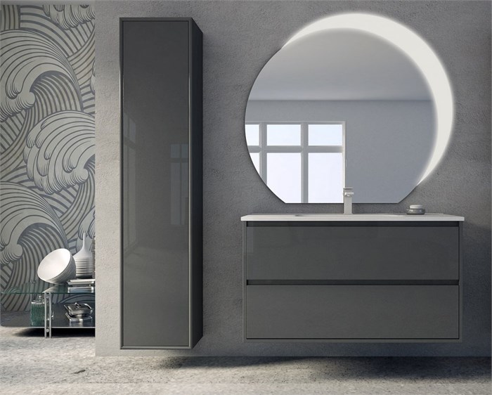 Колонна подвесная с одной распашной дверцей CEZARES GLASS 41829 Antracite 41829