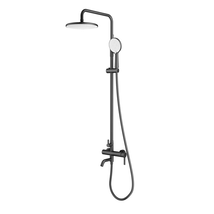 Душевая система Splenka для ванны и душа поворотный излив 15 см, черный (S221.24.06) S221.24.06