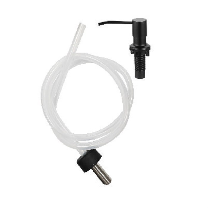 Дозатор для моющего средства на кухню Splenka встраиваемый с удлинительной трубкой (100см) нержавеющая сталь, черный (S710.02.06) S710.02.06