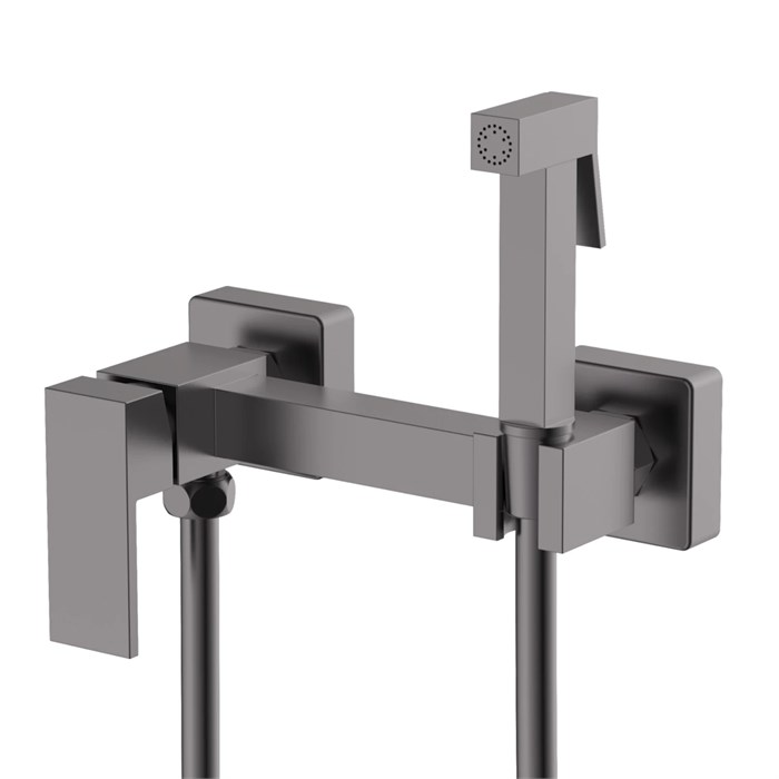 Смеситель Splenka с гигиеническим душем настенный серый (S98.51.07) S98.51.07