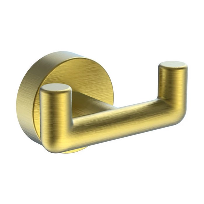 Крючок для полотенец Raglo двойной, сатин золотой (R320.052.03) R320.052.03