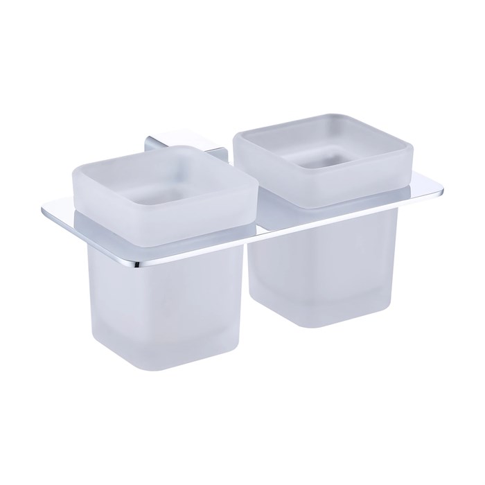 Стакан для зубных щеток с держателем Raglo двойной, хром (R301.08) R301.08