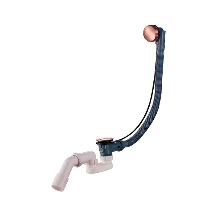 Слив-перелив для ванны Raglo полуавтоматический (с тросиком), латунь/пластик, матовая медь (R600.30.33) R600.30.33