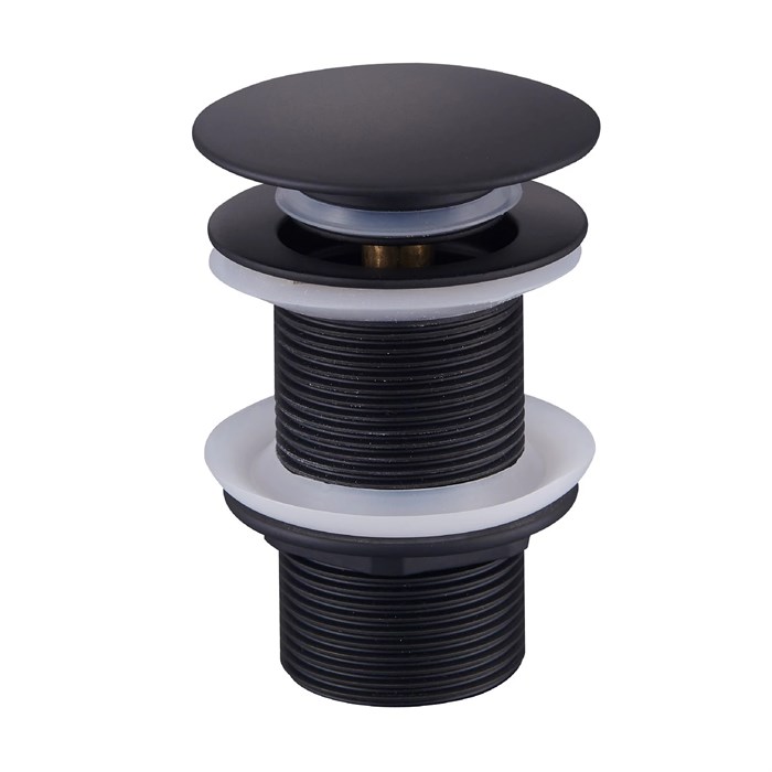 Донный клапан для раковины Raglo без перелива (клик-клак), латунь, черный (R600.02.06) R600.02.06