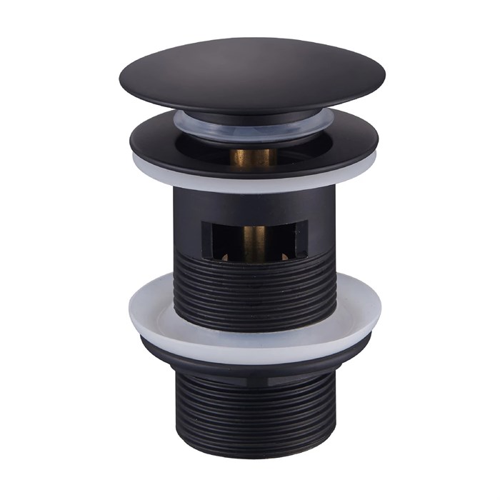 Донный клапан для раковины Raglo c переливом (клик-клак), латунь, черный (R600.03.06) R600.03.06
