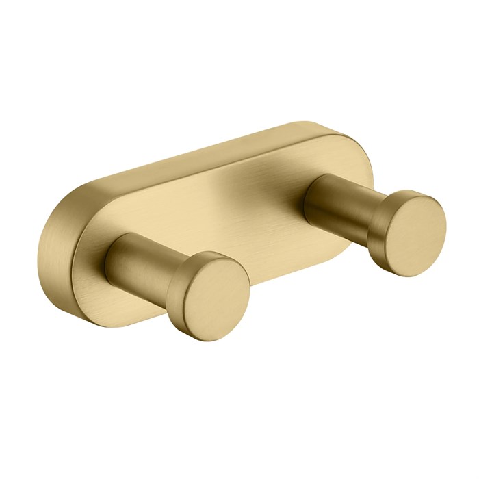 Крючок для полотенец Raglo двойной, сатин золотой (R300.052.03) R300.052.03