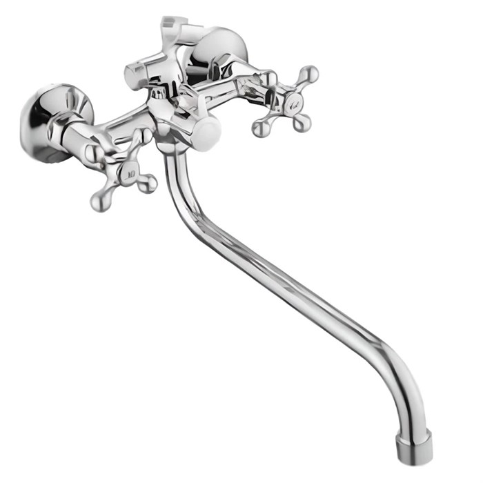 Смеситель Splenka для ванны и душа универсальный вентильный поворотный излив 30 см, хром (S81.221) S81.221