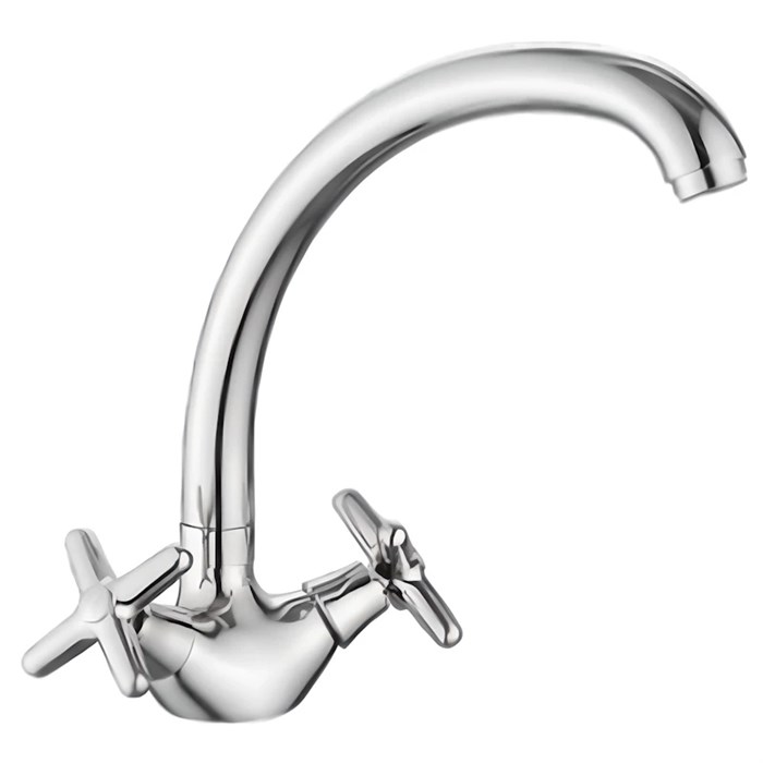 Смеситель Splenka для кухни вентильный С-образный поворотный излив, хром (S80.42) S80.42