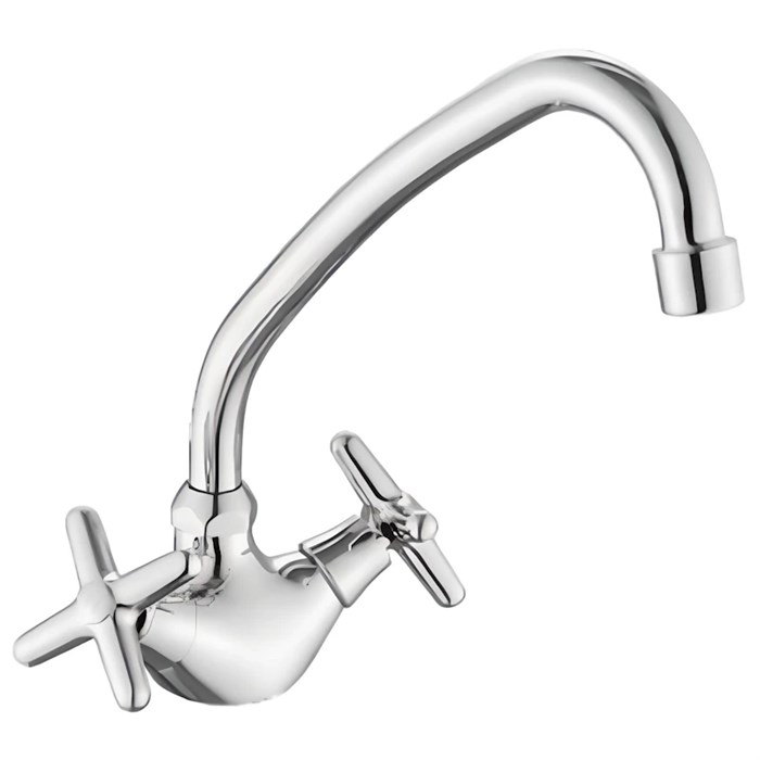 Смеситель Splenka для кухни вентильный С-образный поворотный излив, хром (S80.41) S80.41