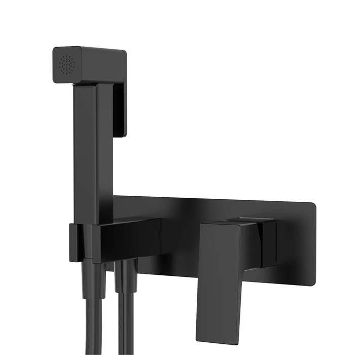 Смеситель Splenka с гигиеническим душем встраиваемый черный (S01.52.06) S01.52.06