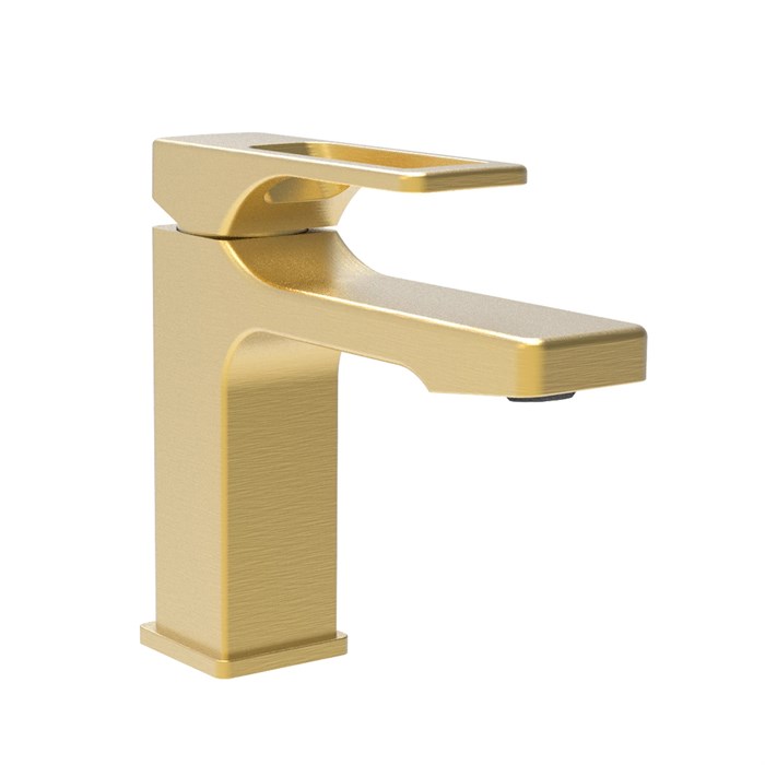 Смеситель Splenka для раковины монолитный, сатин золотой (S55.10.03) S55.10.03