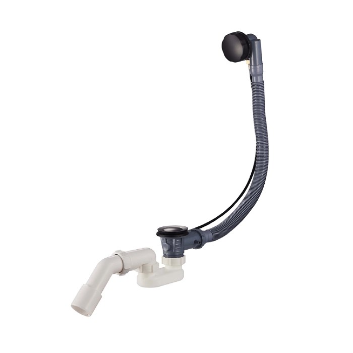 Слив-перелив для ванны Raglo полуавтоматический (с тросиком), латунь/пластик, черный (R600.30.06) R600.30.06