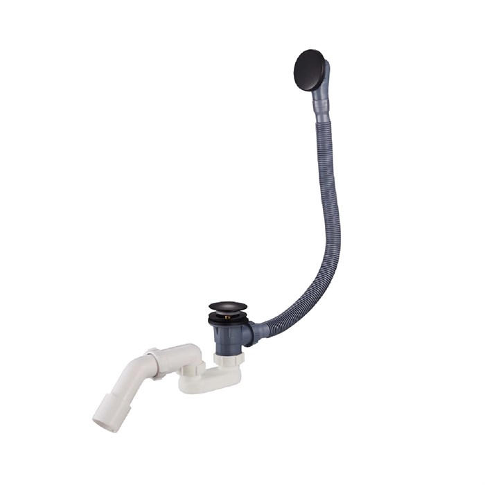 Слив-перелив для ванны Raglo автоматический (клик-клак), латунь/пластик, черный (R600.31.06) R600.31.06