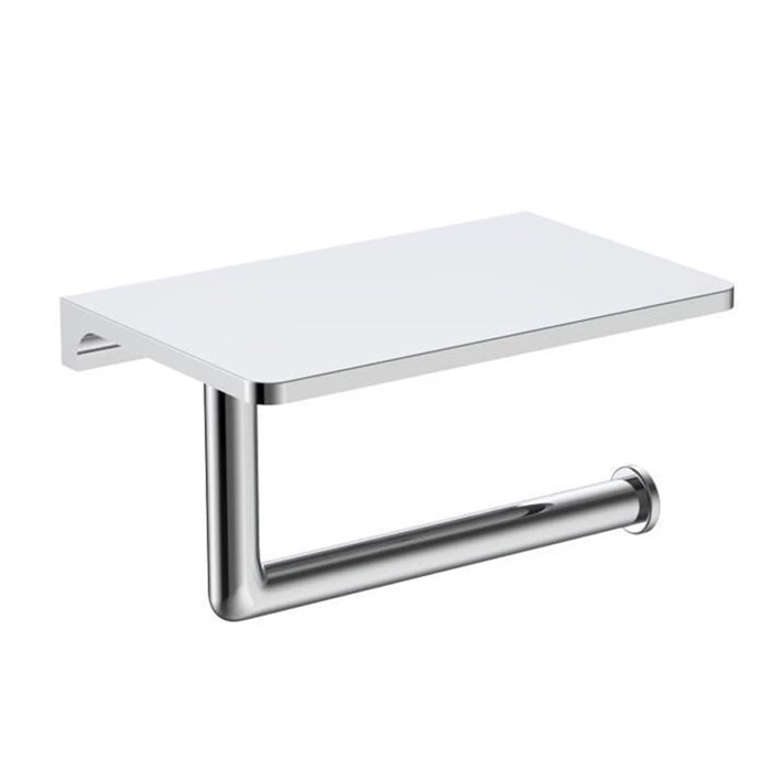 Держатель для туалетной бумаги Raglo с полкой, хром (R320.03) R320.03