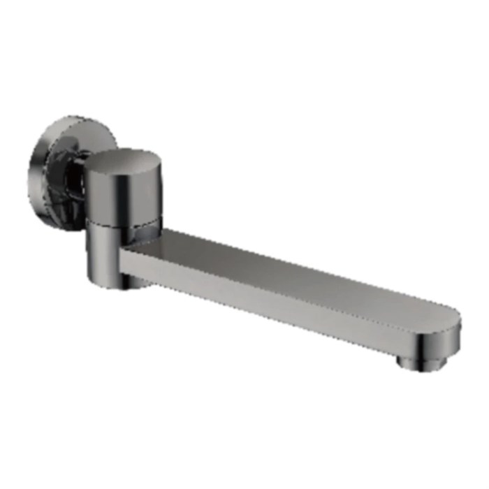 Излив поворотный встраиваемый Raglo для ванны и душа 23см латунь, графит (R473.72.09) R473.72.09