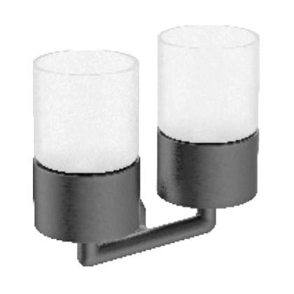 Стакан для зубных щеток с держателем Raglo двойной, графит (R320.08.09) R320.08.09