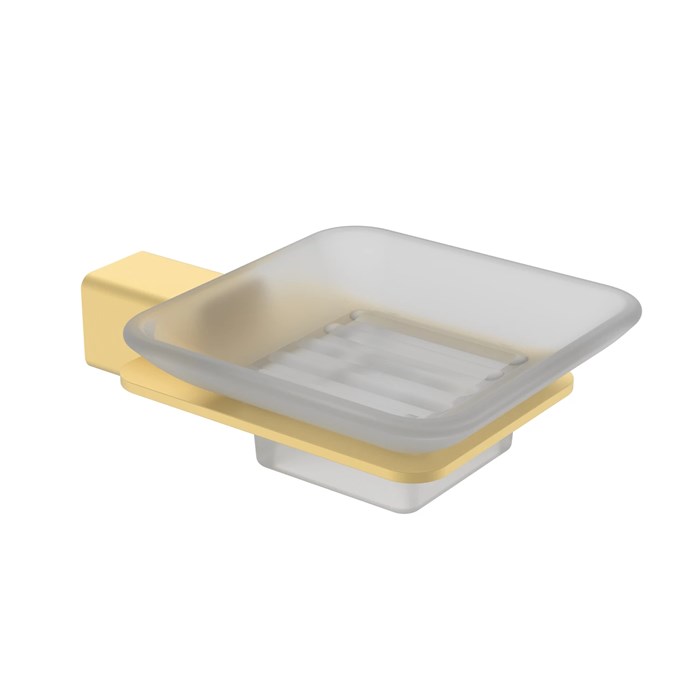 Мыльница Raglo с держателем, сатин золотой (R301.02.03) R301.02.03