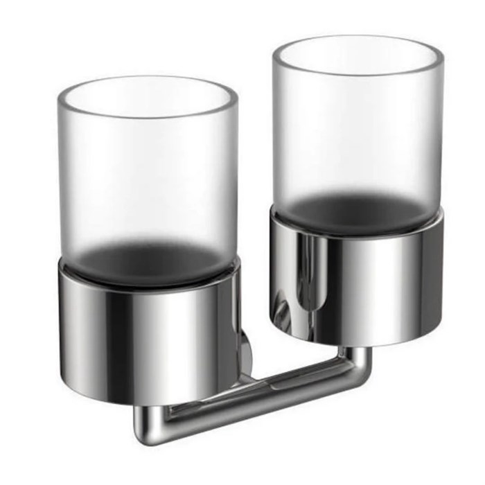 Стакан для зубных щеток с держателем Raglo двойной, хром (R320.08) R320.08