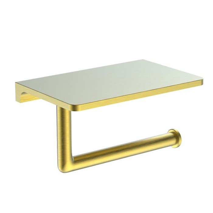 Держатель для туалетной бумаги Raglo с полкой, сатин золотой (R320.03.03) R320.03.03