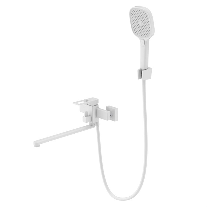 Смеситель Splenka для ванны и душа универсальный поворотный излив 35 см, белый (S55.22.08) S55.22.08