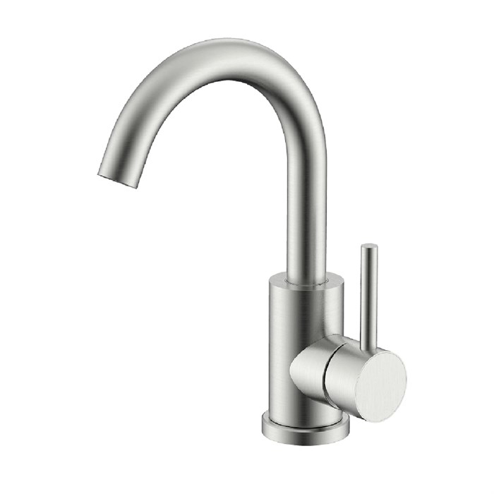 Смеситель Splenka для кухни С-образный поворотный излив, сатин (S201.13.05) S201.13.05