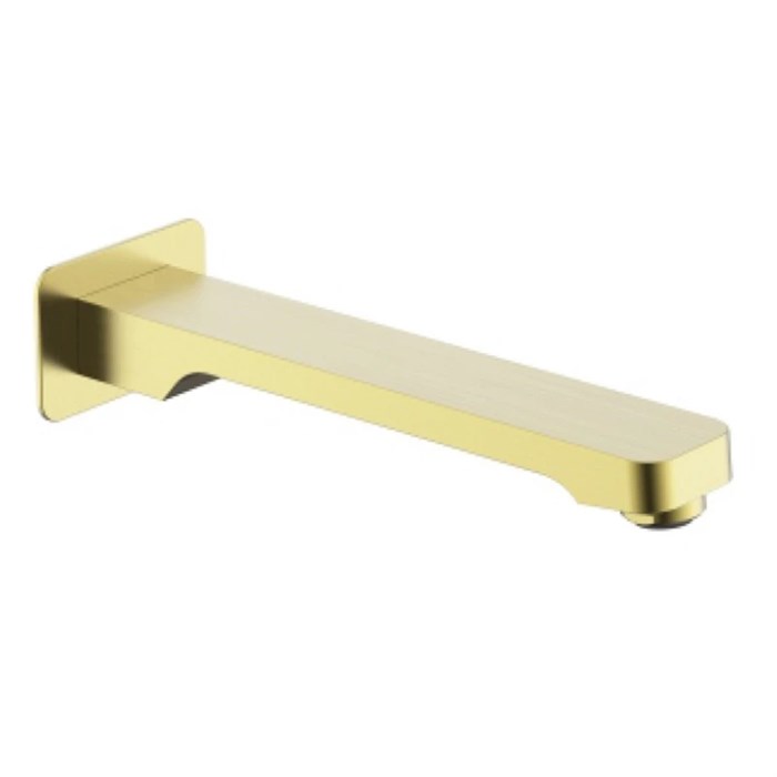 Излив монолитный встраиваемый Raglo для ванны и душа 20 см латунь, сатин золотой (R473.60.03) R473.60.03