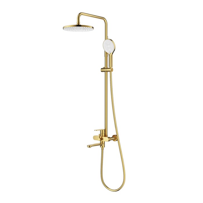 Душевая система Splenka для ванны и душа поворотный излив 25 см, сатин золотой (S222.24.03) S222.24.03