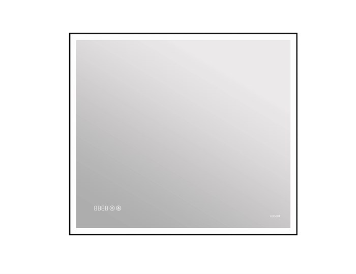 Зеркало Cersanit  LED 011 design 100x80 с подсветкой часы металл. рамка прямоугольное (KN-LU-LED011* KN-LU-LED011*100-d-Os