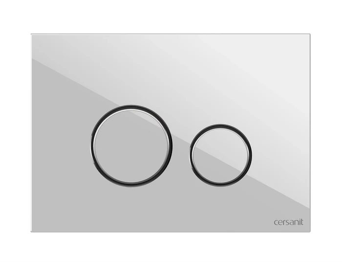 Кнопка Cersanit  TWINS для LINK PRO/VECTOR/LINK/HI-TEC стекло белый (64116) 64116