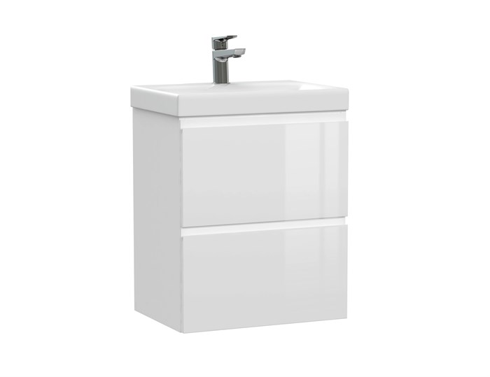 Тумба под раковину подвесная Cersanit MODUO 50 для MODUO SLIM 50 узкая белый (64124) 64124
