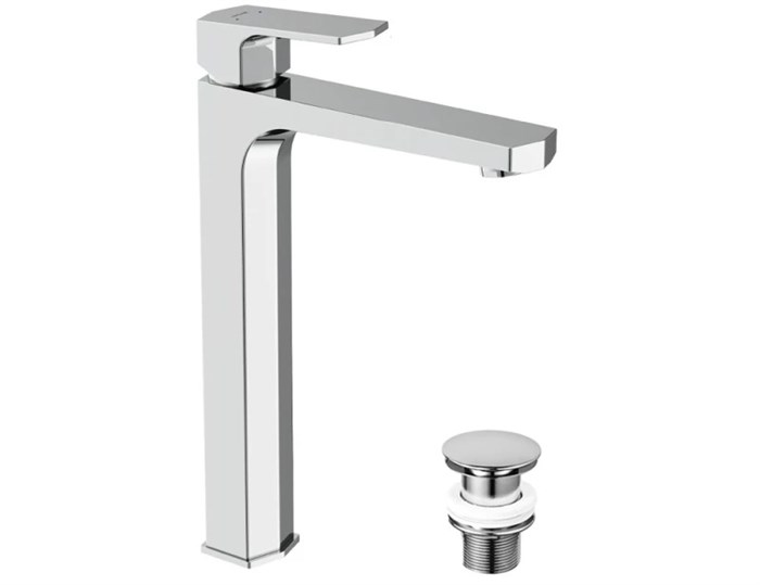 Смеситель для раковины высокий Cersanit WISLA однорычажный клик клак (63059) 63059