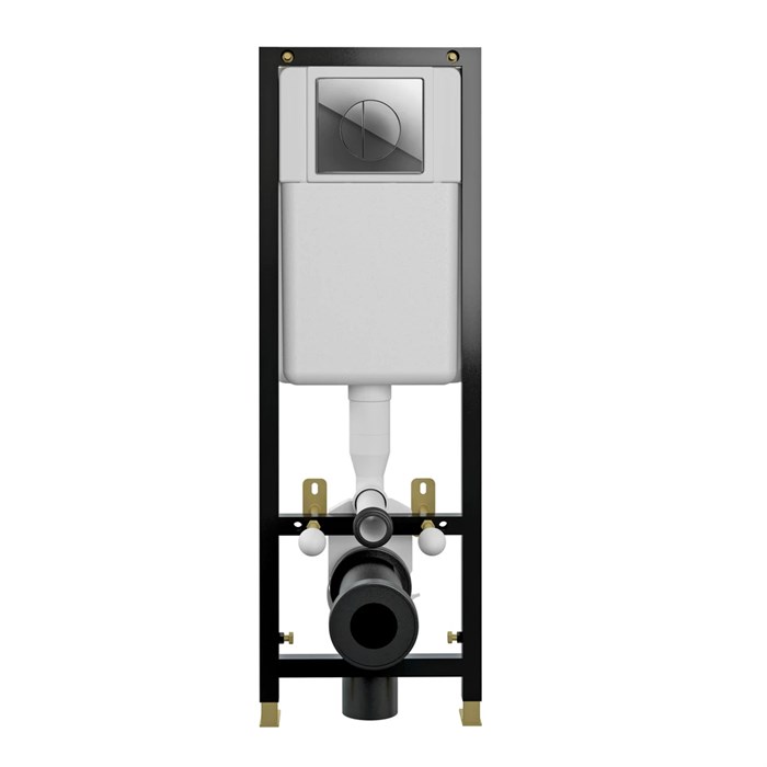 Инсталляция Cersanit  BLACK 35 для унитаза механическая кнопка LEON пластик хром глянцевый (S-IN-BLACK-Cg-w) S-IN-BLACK-Cg-w