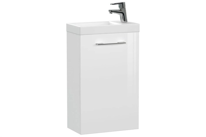 Комплект (5в1) Cersanit LARA 40 белая раковина COMO 40, смеситель CARI сифон, дозатор (64179) 64179