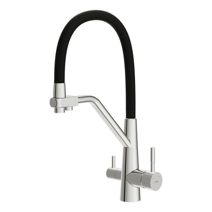 Смеситель для кухни Cersanit VIVO однорычажный с фильтром с гибким изливом хром (68217) 68217