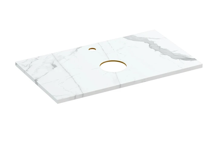 Столешница Cersanit STONE из керамогранита Energy 80x45x2 белый матовый (63853) 63853