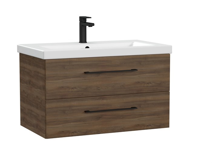 Тумба под раковину подвесная Cersanit LARA 80 для COMO 80 орех Табак (69160) 69160