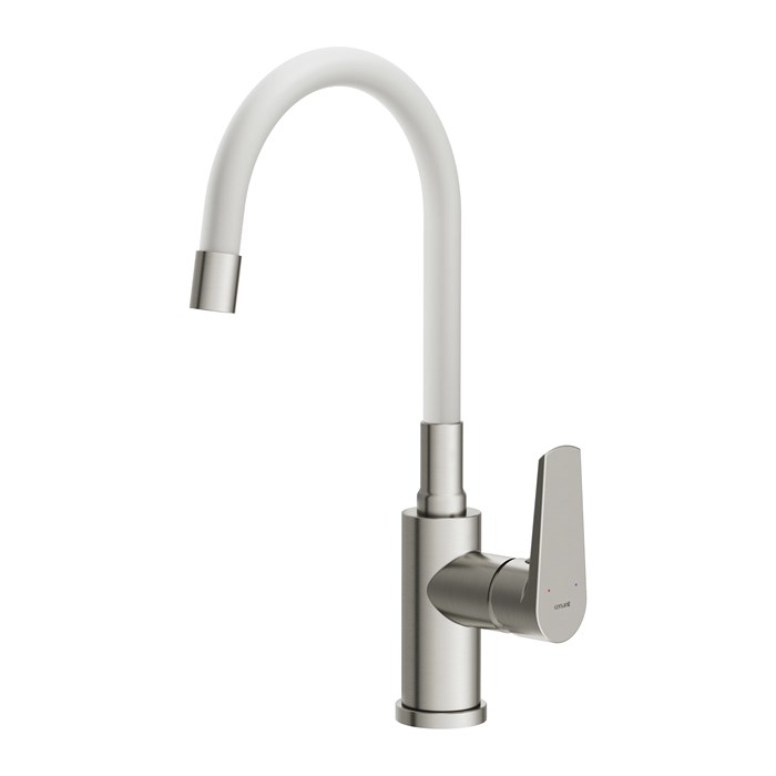 Смеситель для кухни Cersanit MODUO однорычажный с гибким изливом белый (68232) 68232