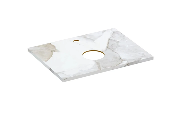 Столешница Cersanit STONE из керамогранита Life 60x45x2 белый сатиновый (63858) 63858