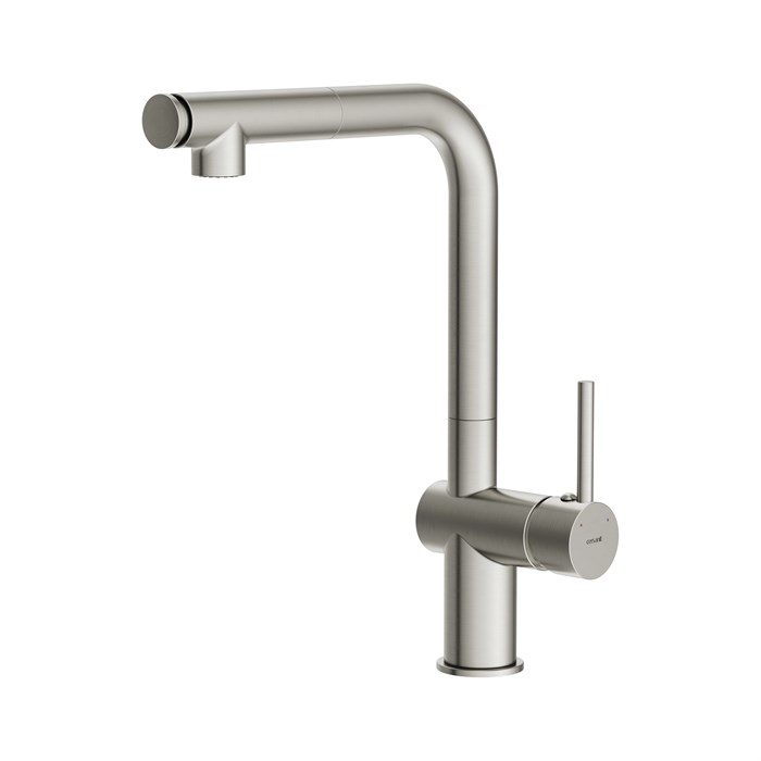 Смеситель для кухни Cersanit FLAVIS однорычажный с выдвижным изливом два режима сатин (68238) 68238