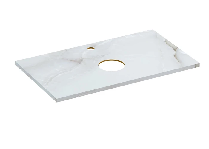 Столешница Cersanit STONE из керамогранита Aura 80x45x2 светло-серый сатиновый (63854) 63854