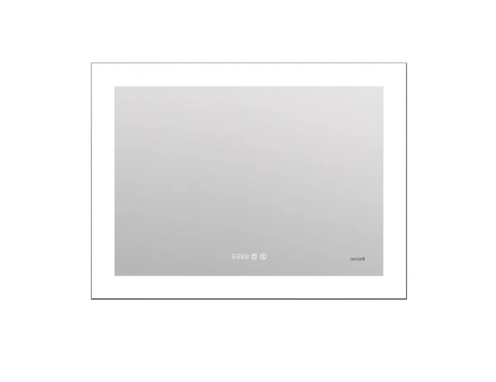 Зеркало Cersanit  LED 060 design pro 80x60 с подсветкой часы с антизапотеванием прямоугольное (KN-LU KN-LU-LED060*80-p-Os
