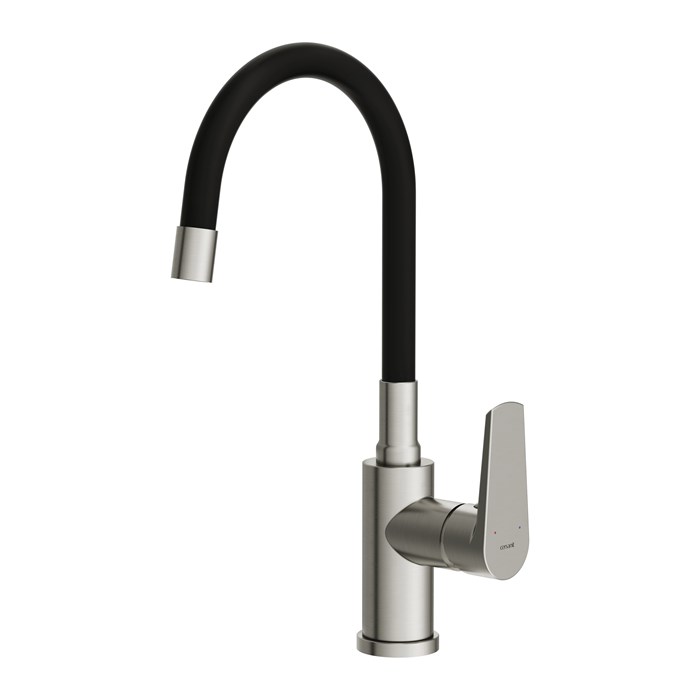 Смеситель для кухни Cersanit MODUO однорычажный с гибким изливом сатин (68231) 68231