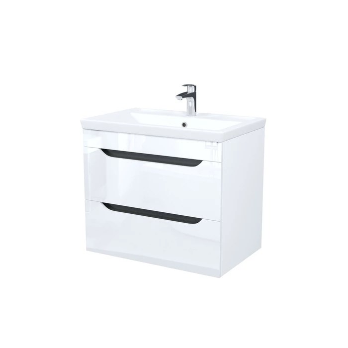 Тумба с умывальником, подвесная, 70 см, белый, Ray, IDDIS, RAY70W0i95K RAY70W0i95K