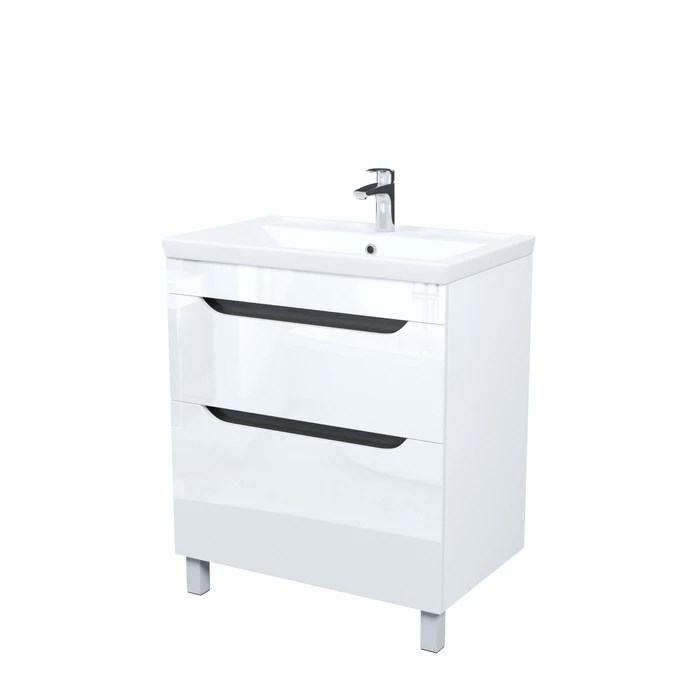 Тумба с умывальником, напольная, 70 см, белый, Ray, IDDIS, RAY70WFi95K RAY70WFi95K