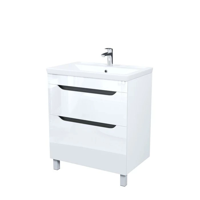 Тумба с умывальником, напольная, 70 см, белый, Ray, IDDIS, RAY70WFi95K RAY70WFi95K