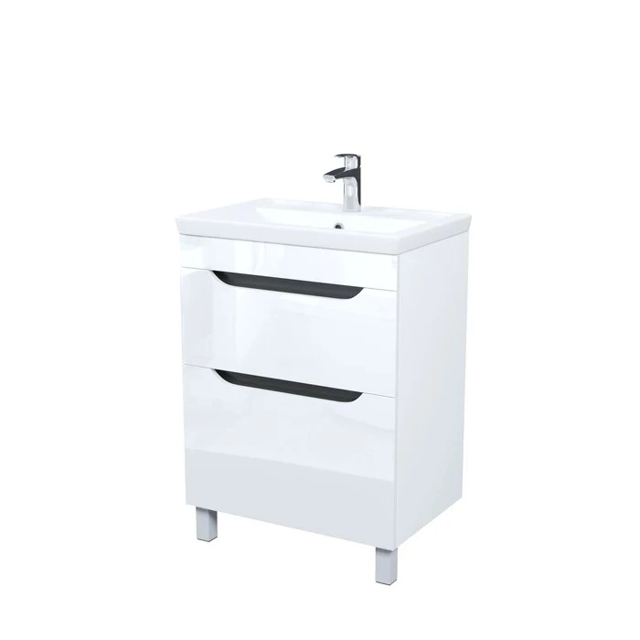 Тумба с умывальником, напольная, 60 см, белый, Ray, IDDIS, RAY60WFi95K RAY60WFi95K