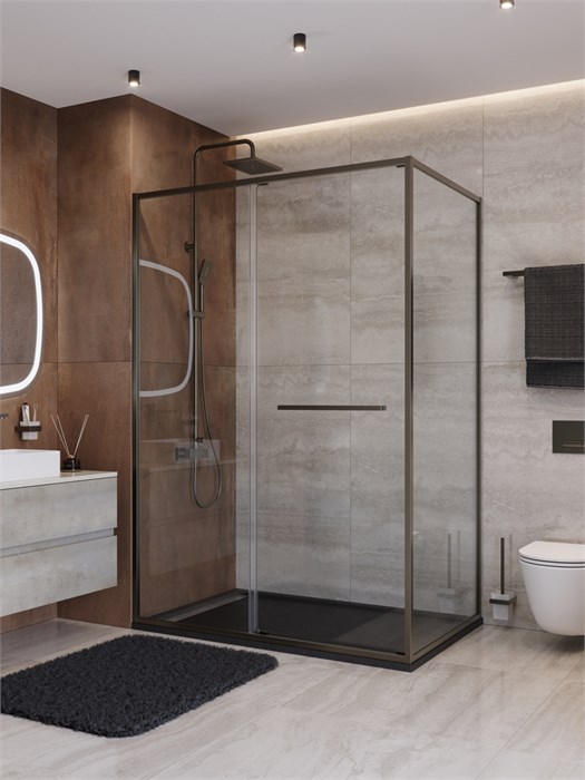 Душевой уголок CEZARES LUX-AH-FS-11-130/100-C-GM LUX-AH-FS-11-130/100-C-GM